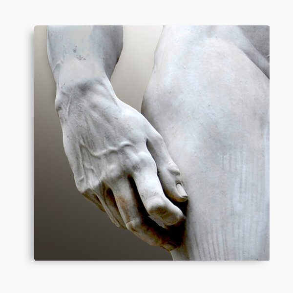 DAVID'S HAND MICHELANGELO DI LODOVICO BUONARROTI SIMONI Metal Print