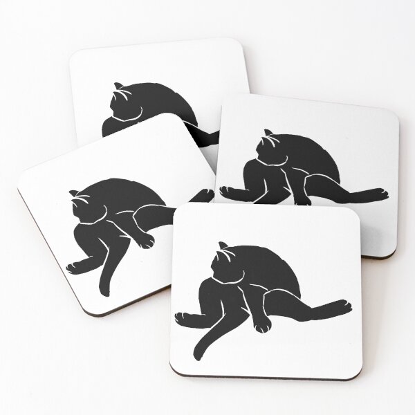 Item preview, Silhouette Cat Lick designed and sold by kotastrophe.