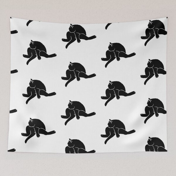 Item preview, Silhouette Cat Lick designed and sold by kotastrophe.
