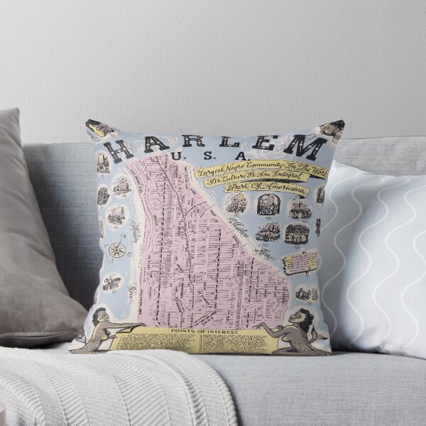 Item preview, Retro Harlem Map designed and sold by MyInspiredPrint.