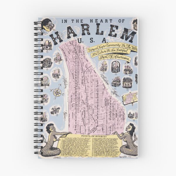 Item preview, Retro Harlem Map designed and sold by MyInspiredPrint.
