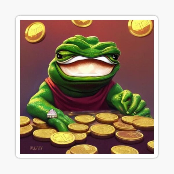 Rich frog | Get that money | Finance | Mentis Fortuna Sticker