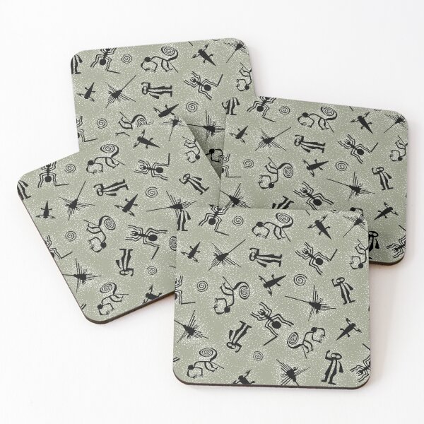 Item preview,  Nazca Line Stipple Repeat Olive Sage Green designed and sold by DapperDanStudio.