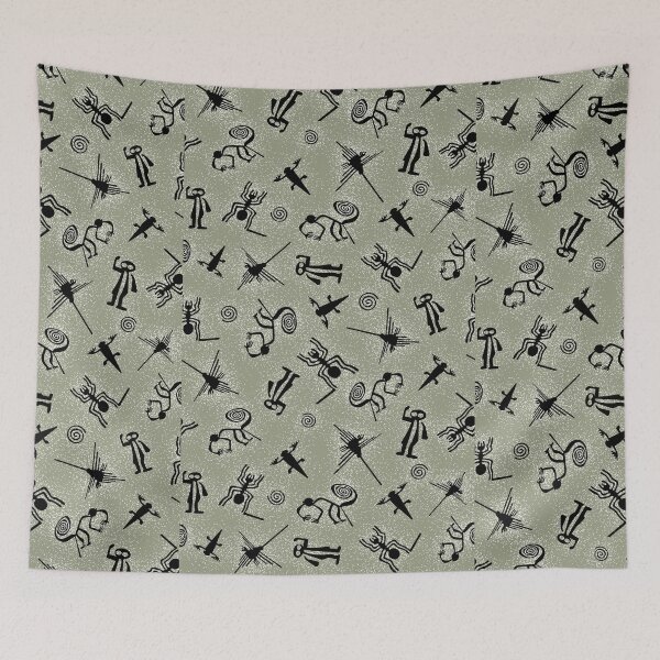 Item preview,  Nazca Line Stipple Repeat Olive Sage Green designed and sold by DapperDanStudio.