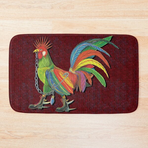 Artikelvorschau, Punky Rooster Basic on Burgundy Zig Black entworfen und verkauft von AJLeibengeist.