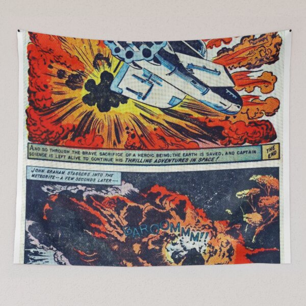 Item preview, Space ships blasting comic scenes  designed and sold by spinolator.