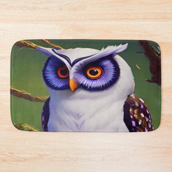 Item preview, Owl with purple highlights and speckles designed and sold by deniselynnimage.