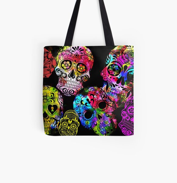 Sugar Skulls. All Over Print Tote Bag
