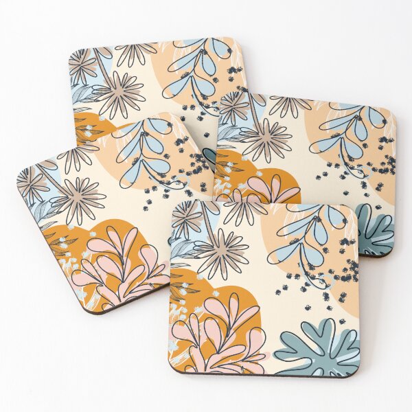 Item preview, Retro Boho Floral Tropical Leaves Art Pattern designed and sold by redbubbleart18.