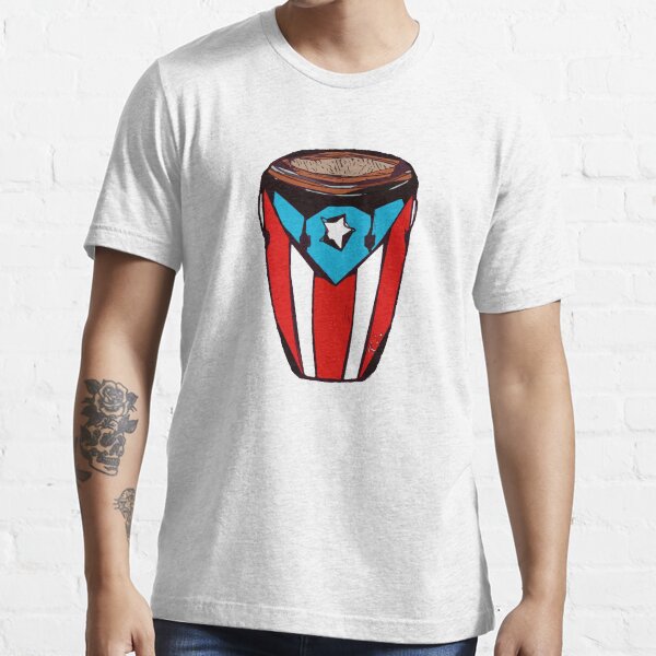 "Conga Boricua Puerto Rican Drum Puerto Rico Flag" Tshirt for Sale