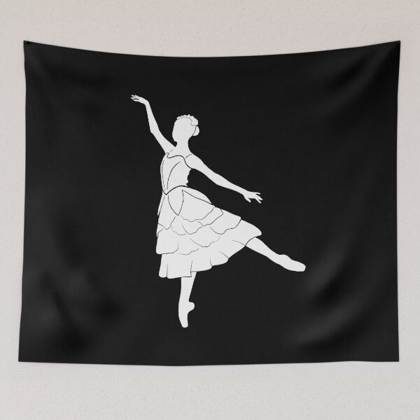 Item preview, The Nutcracker Waltz of the Flowers Silhouette White designed and sold by Claudia McBain.