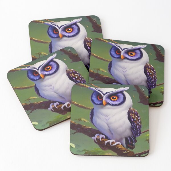 Item preview, Owl with purple highlights and speckles designed and sold by deniselynnimage.