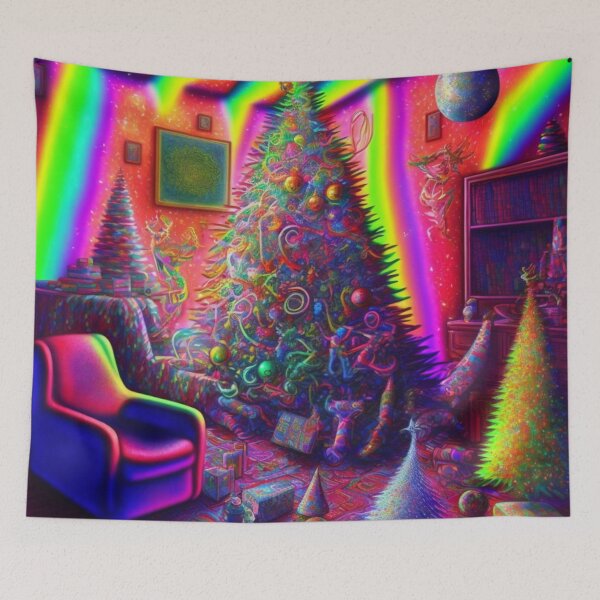 Item preview, My psychedelic Christmas living room designed and sold by RileyKyler.