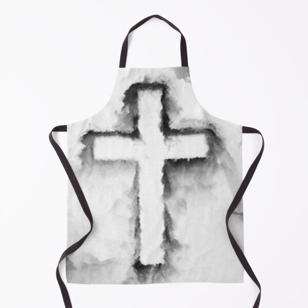 Item preview, White Shadow Christian Religious Cross designed and sold by Rowena Jones.