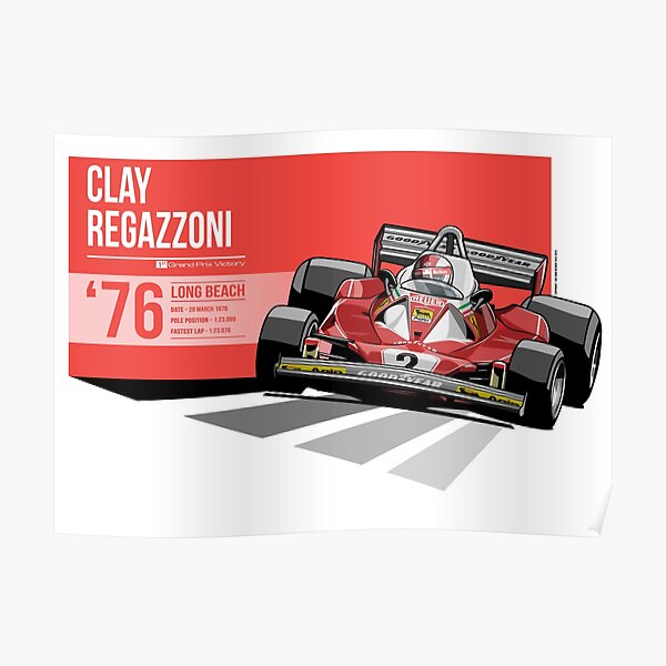 Clay Regazzoni - 1976 Long Beach Poster