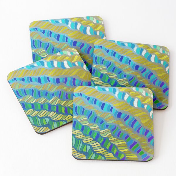 Item preview, Waves of Blue, Yellow & Green designed and sold by Sarah Kurdila.