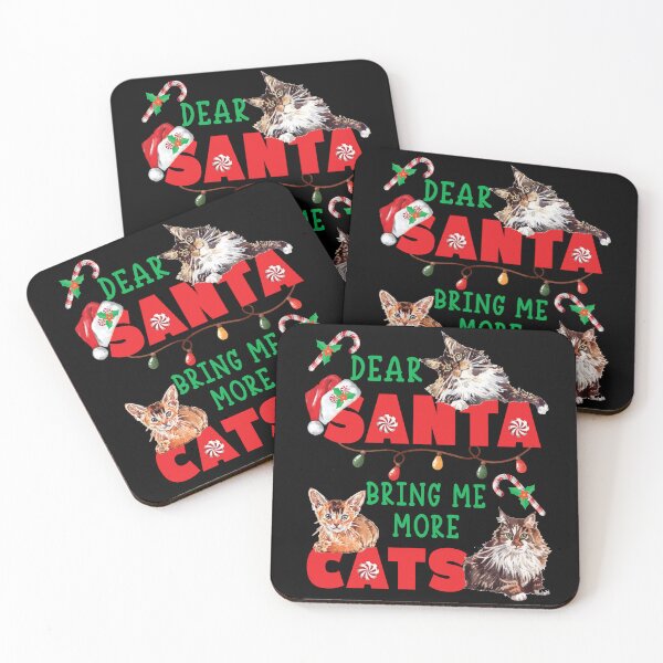 Item preview, Se acerca la Navidad Divertido Lindo Querido Santa Tráeme más gatos Lista de deseos designed and sold by FlutteringWings.