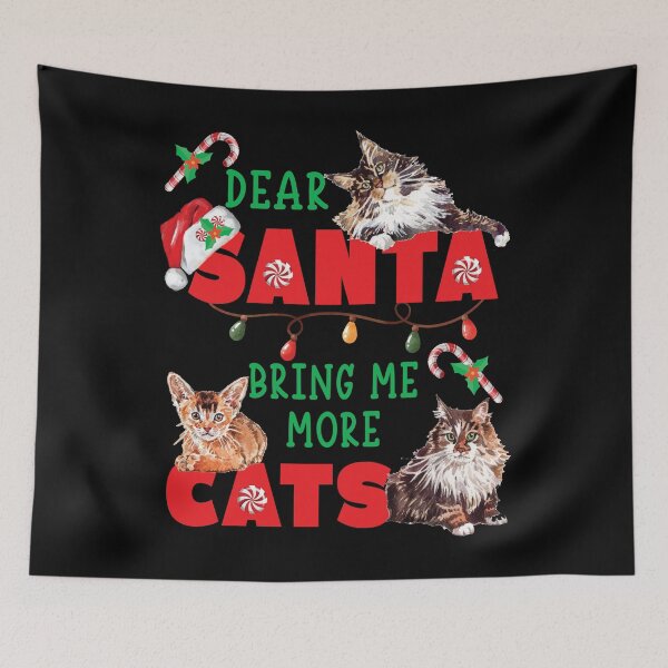 Item preview, Se acerca la Navidad Divertido Lindo Querido Santa Tráeme más gatos Lista de deseos designed and sold by FlutteringWings.