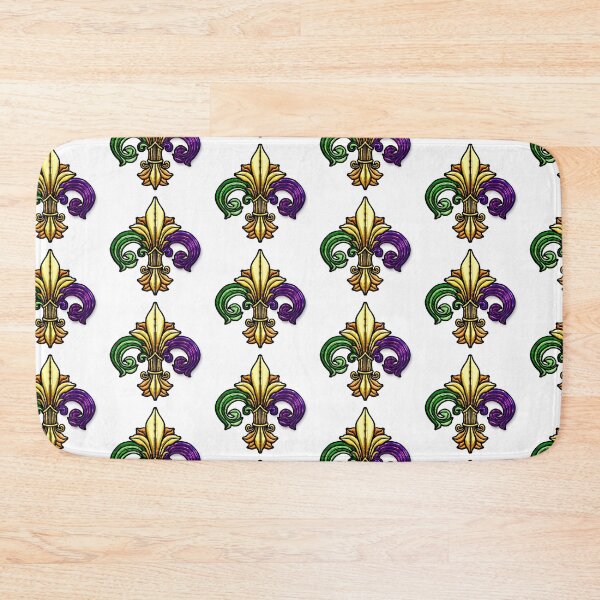 Item preview, St. Louis Mardi Gra Fluer de lis - STL - Metallic Stained Glass look designed and sold by Osprey Tees.