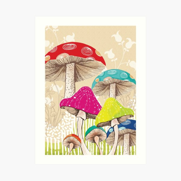Magical Mushrooms Art Print