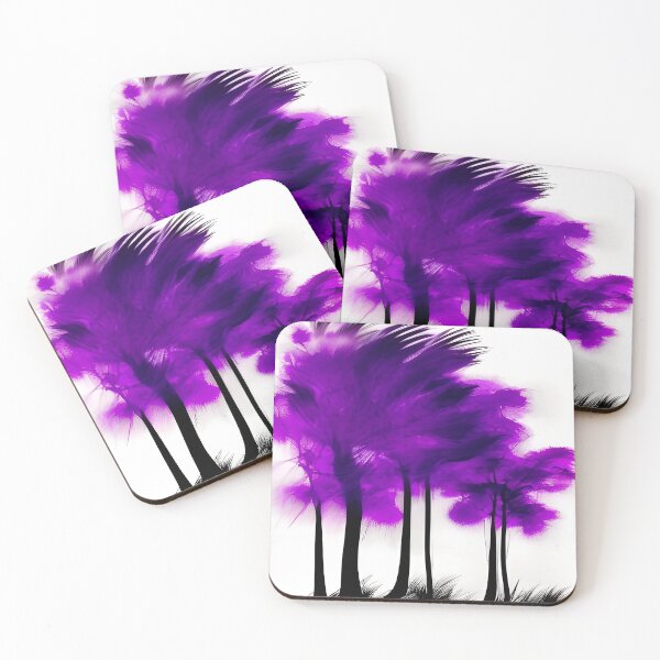 Item preview, Dark Purple Abstract Palm Type Trees in Windy Breeze designed and sold by deniselynnimage.