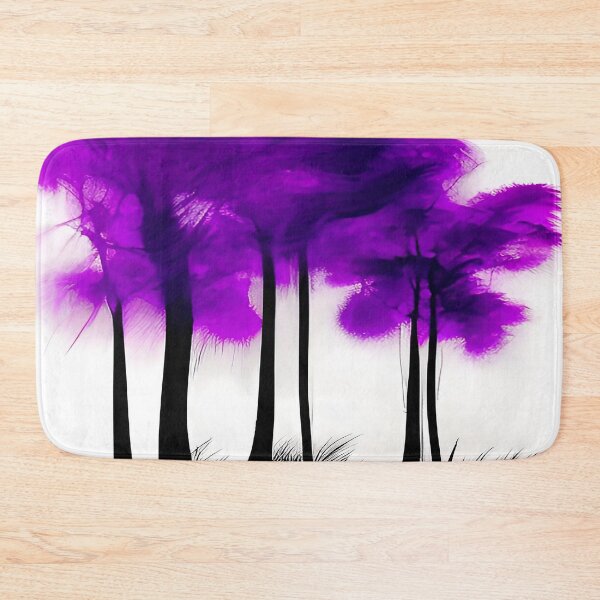 Item preview, Dark Purple Abstract Palm Type Trees in Windy Breeze designed and sold by deniselynnimage.