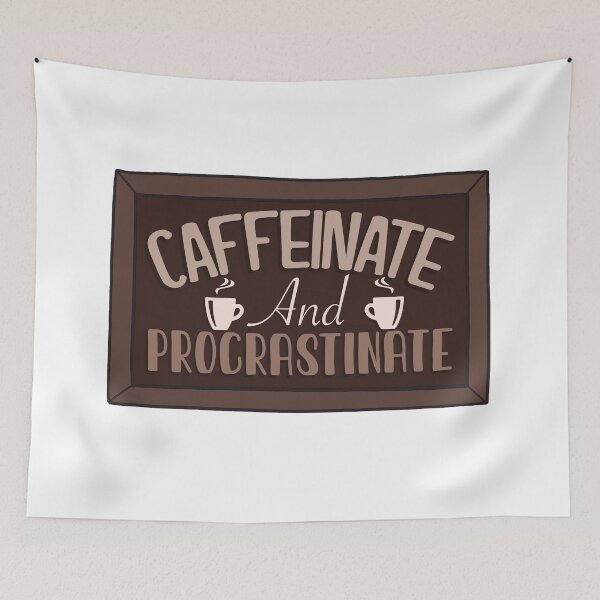 Item preview, Caffeinate and procrastinate  designed and sold by pixel8edart.