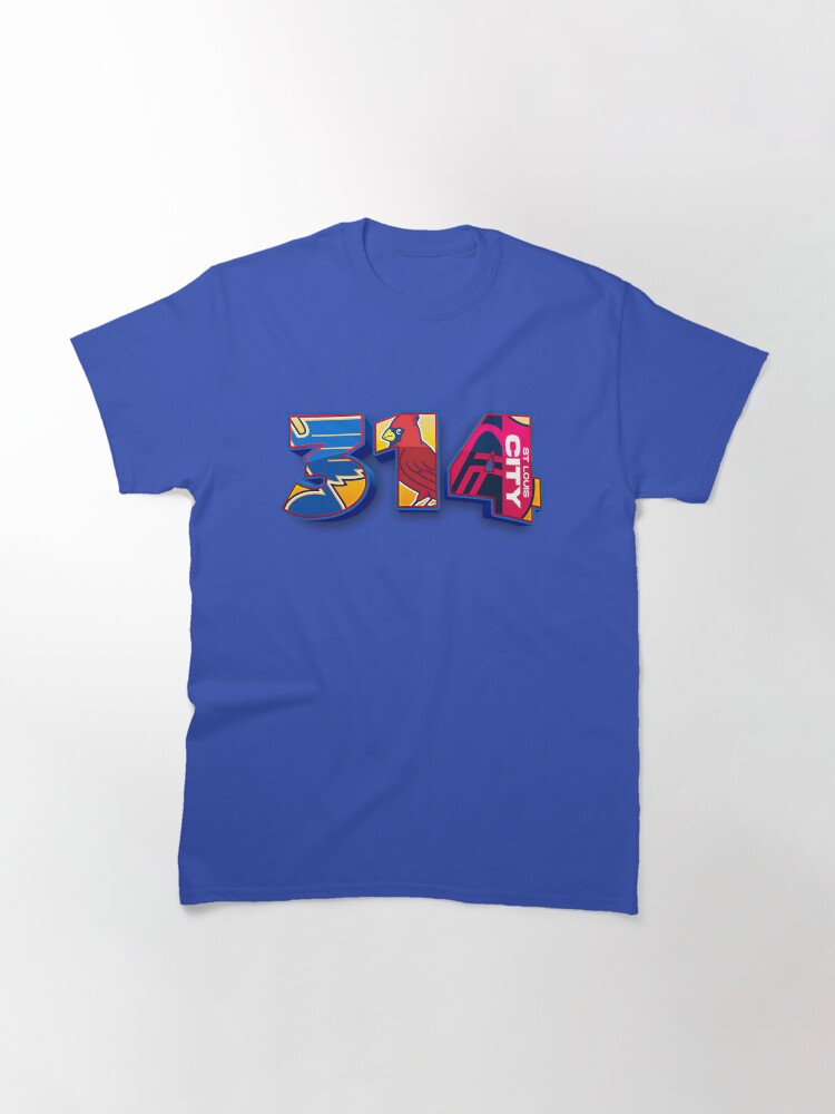 Thumbnail 3 of 7, Classic T-Shirt, St. Louis Area Code 314 Logos Inset designed and sold by Osprey34.