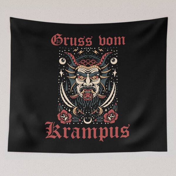 Item preview, Gruss vom Krampus - Tattoo Style Vintage Retro designed and sold by Georgy09.