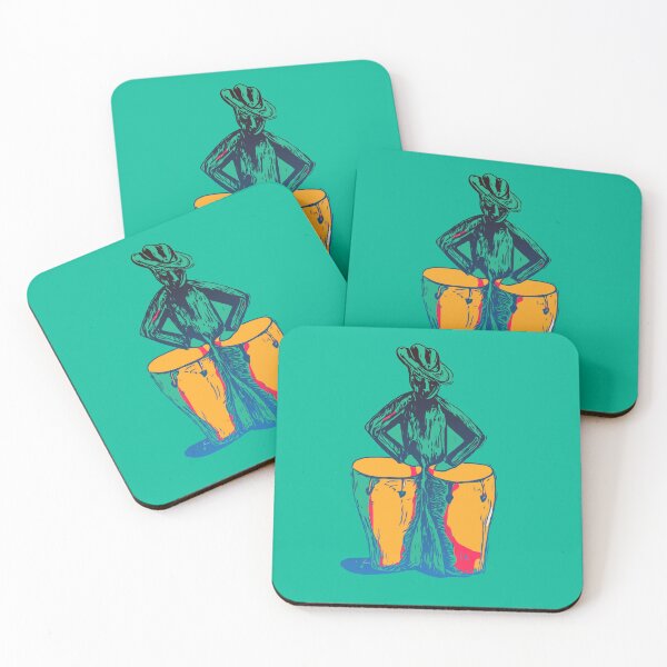 Item preview, Salsero in Teal | Congas |  designed and sold by Art-y-Son.