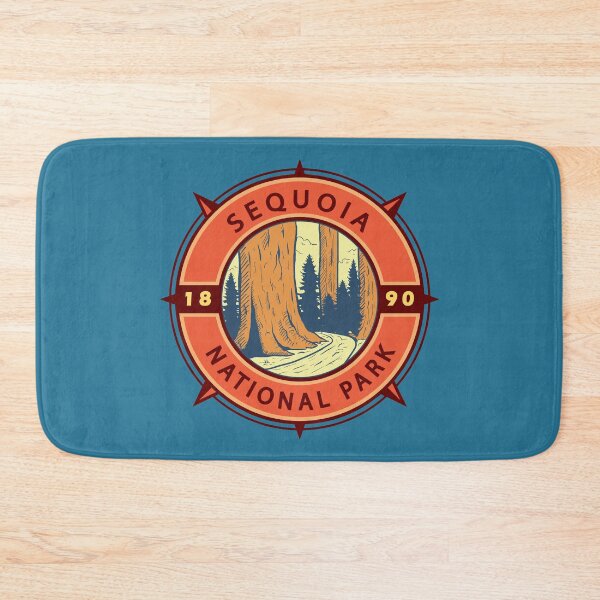 Item preview, Sequoia National Park Illustration Retro Compass Emblem designed and sold by KrisSidDesigns.
