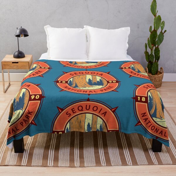 Item preview, Sequoia National Park Illustration Retro Compass Emblem designed and sold by KrisSidDesigns.
