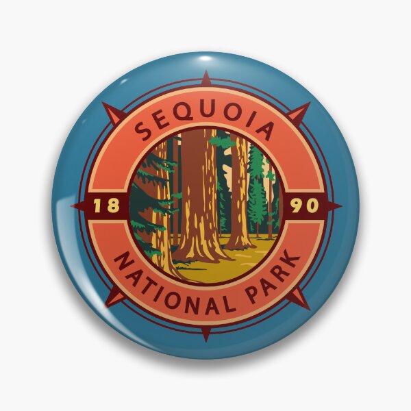Item preview, Sequoia National Park Retro Compass Emblem designed and sold by KrisSidDesigns.