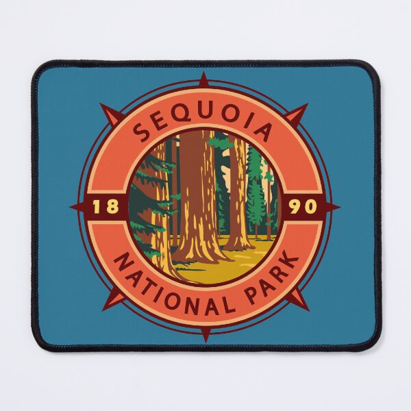 Item preview, Sequoia National Park Retro Compass Emblem designed and sold by KrisSidDesigns.