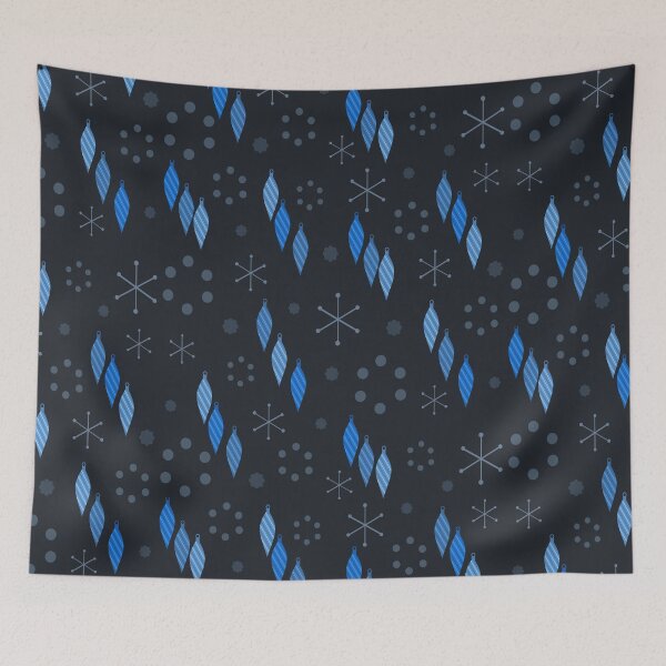 Artikelvorschau, Mid Century Modern Winter Schwarz Blau entworfen und verkauft von thepixelgarden.