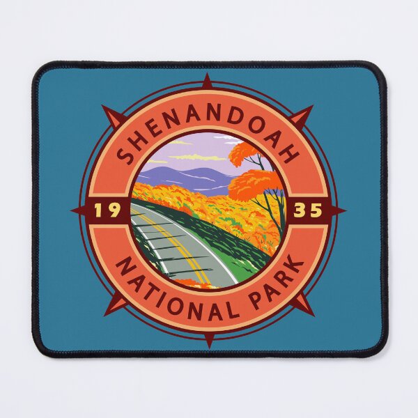 Item preview, Shenandoah National Park Retro Compass Emblem designed and sold by KrisSidDesigns.