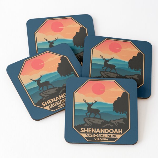 Item preview, Shenandoah National Park Deer Minimal Retro Emblem designed and sold by KrisSidDesigns.