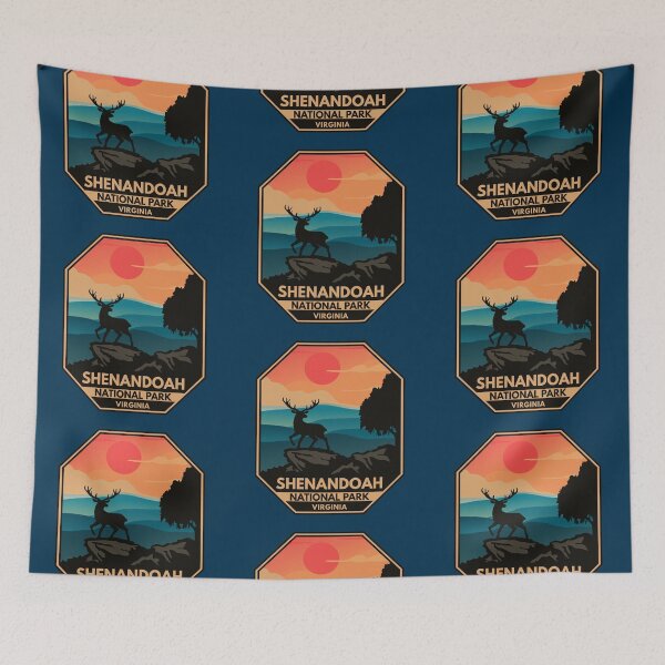 Item preview, Shenandoah National Park Deer Minimal Retro Emblem designed and sold by KrisSidDesigns.
