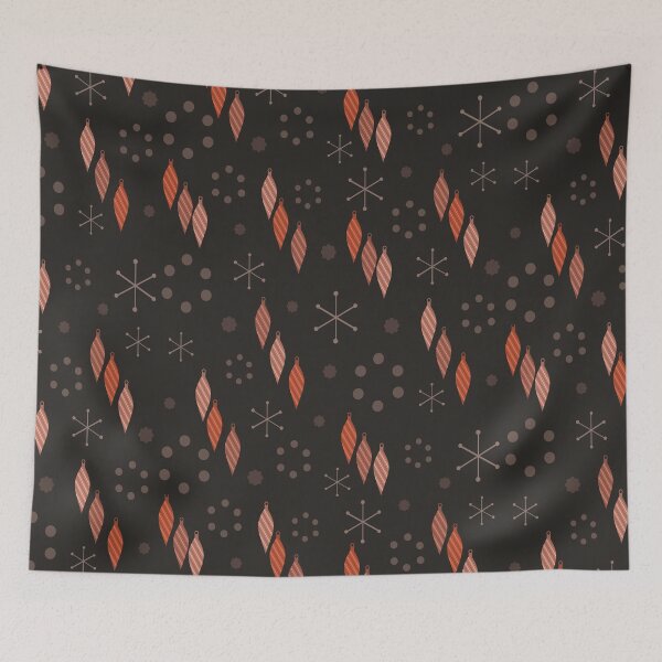 Artikelvorschau, Mid Century Modern Winter Schwarz Orange entworfen und verkauft von thepixelgarden.