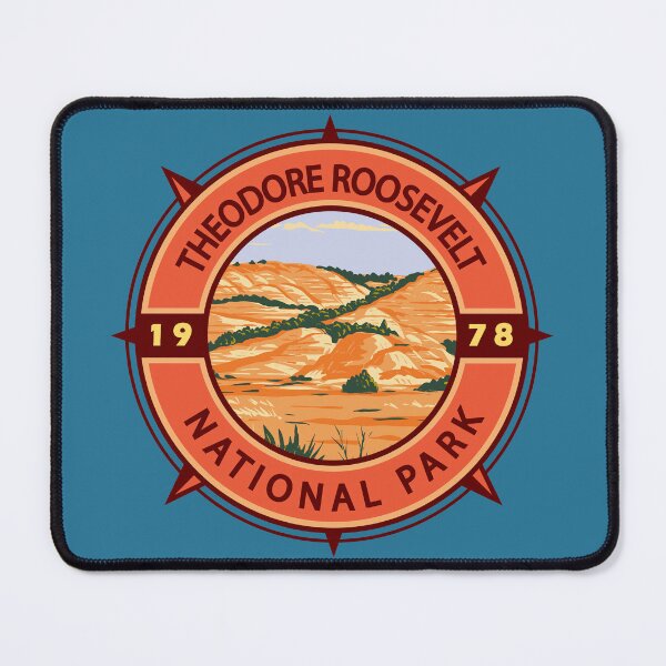 Item preview, Theodore Roosevelt National Park Retro Compass Emblem designed and sold by KrisSidDesigns.