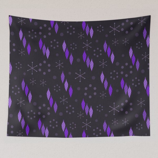 Artikelvorschau, Mid Century Modern Winter Schwarz Lila entworfen und verkauft von thepixelgarden.