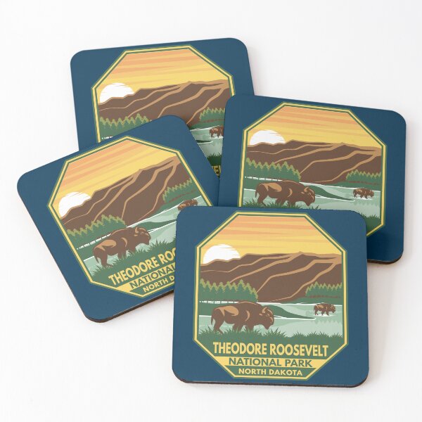 Item preview, Theodore Roosevelt National Park Bison Retro Emblem designed and sold by KrisSidDesigns.