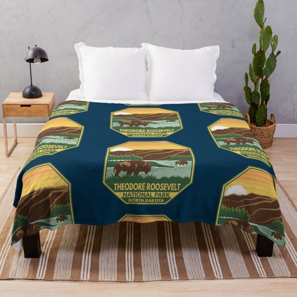 Item preview, Theodore Roosevelt National Park Bison Retro Emblem designed and sold by KrisSidDesigns.