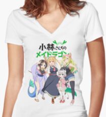 Miss Kobayashi's Dragon Maid v2 Women's Fitted V-Neck T-Shirt