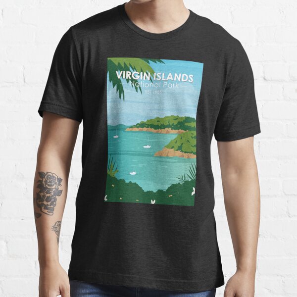 Virgin Islands National Park Trunk Bay Beach Distressed Essential T-Shirt  for Sale by KrisSidDesigns
