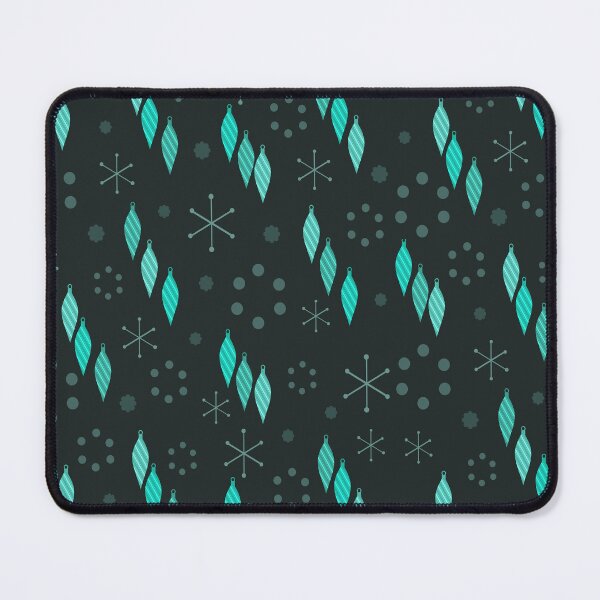 Item preview, Mid Century Modern Winter Black Turquoise designed and sold by thepixelgarden.