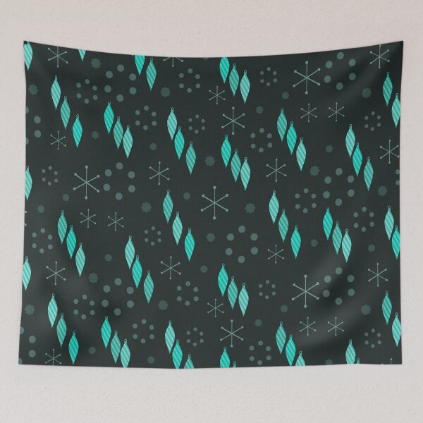 Artikelvorschau, Mid Century Modern Winter Schwarz Türkis entworfen und verkauft von thepixelgarden.