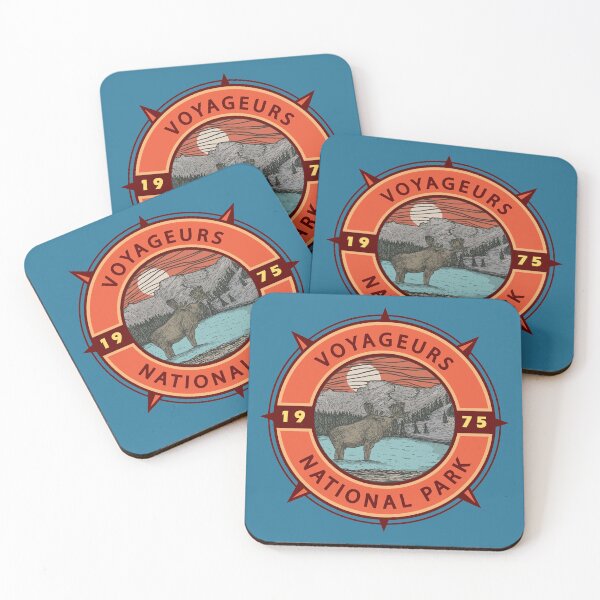Item preview, Voyageurs National Park Moose Retro Compass Emblem designed and sold by KrisSidDesigns.
