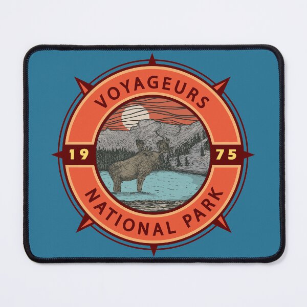 Item preview, Voyageurs National Park Moose Retro Compass Emblem designed and sold by KrisSidDesigns.