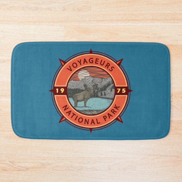 Item preview, Voyageurs National Park Moose Retro Compass Emblem designed and sold by KrisSidDesigns.